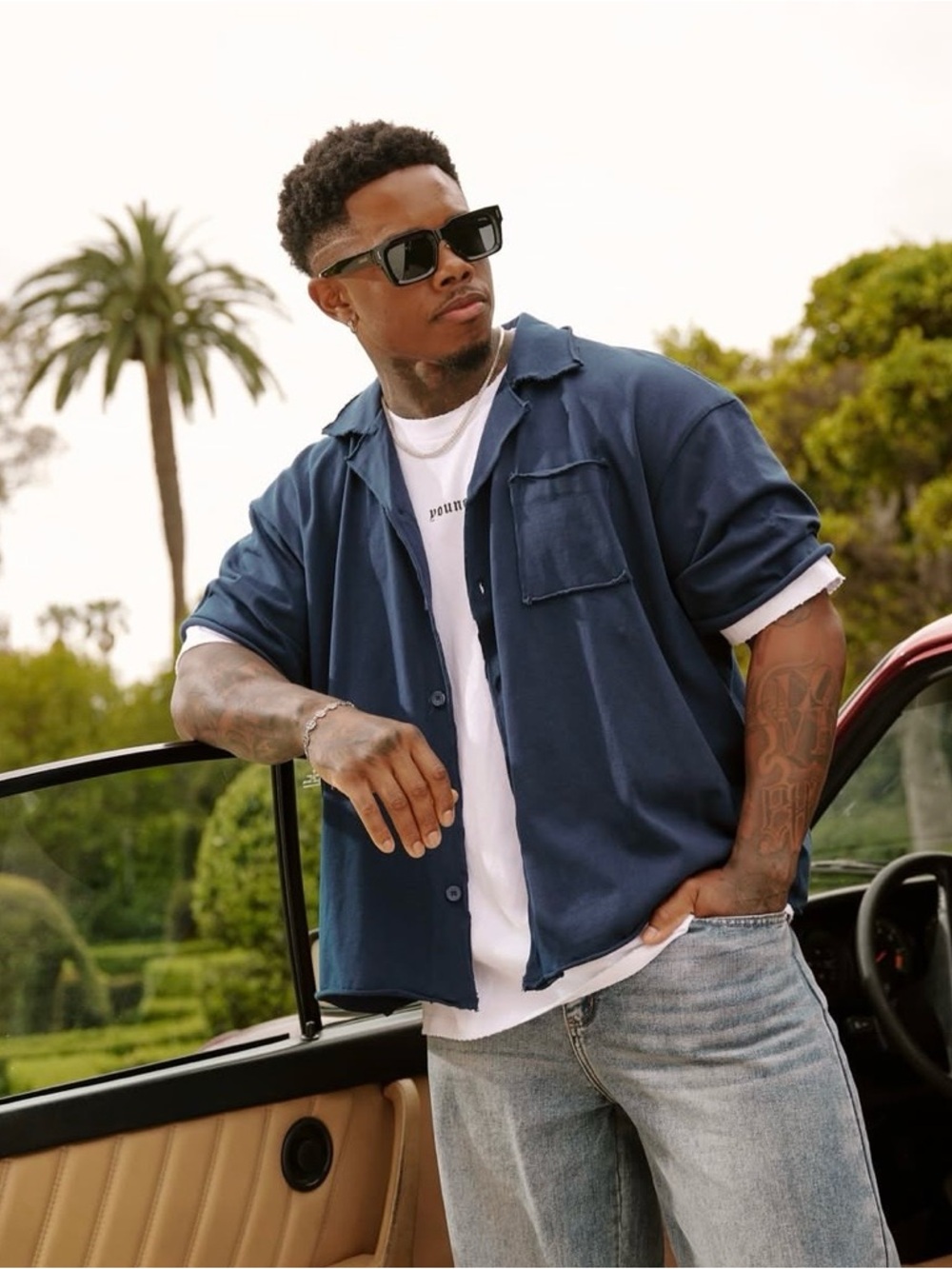 YoungLA Revere Shirt Dark Navy